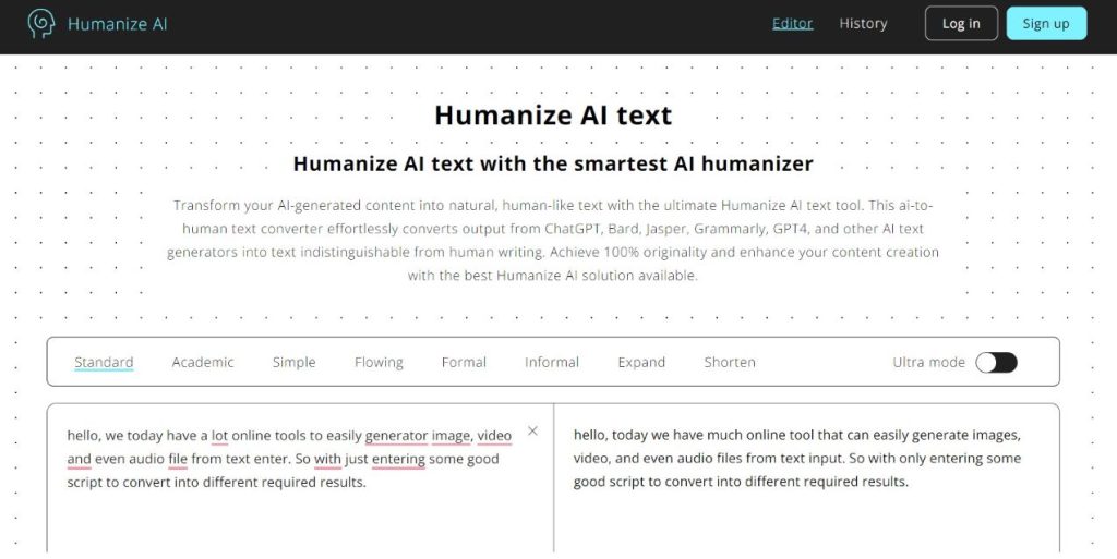 Humanization AI text generator