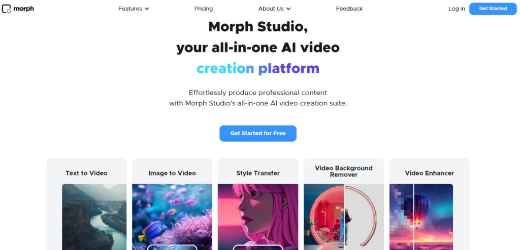 Morph studio AI creation