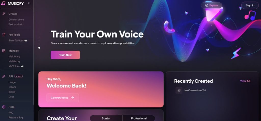 Musicfy AI music generator