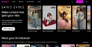 Picsart AI image, audio, voice, character generator