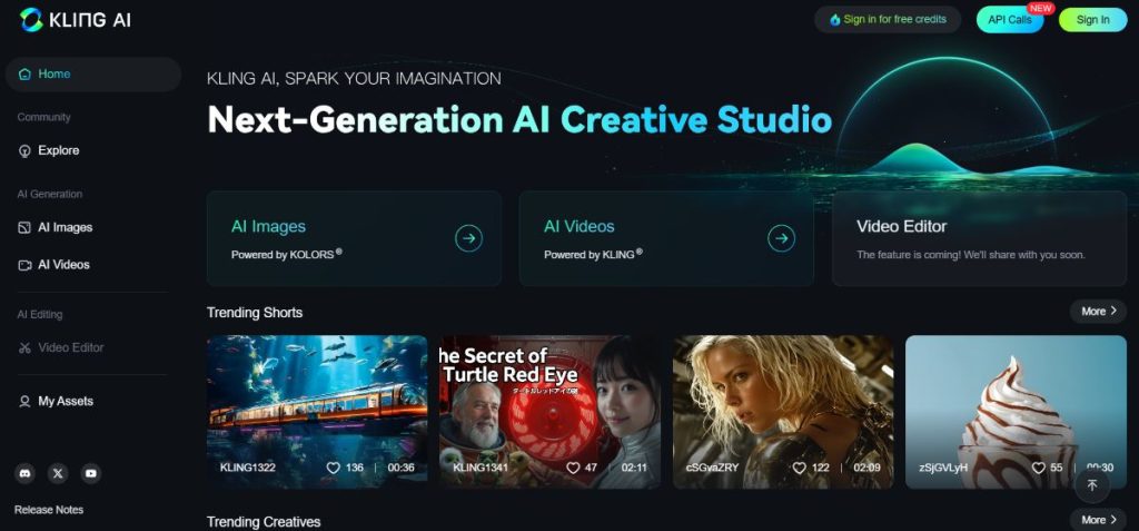 Kling ai image generator and video editor