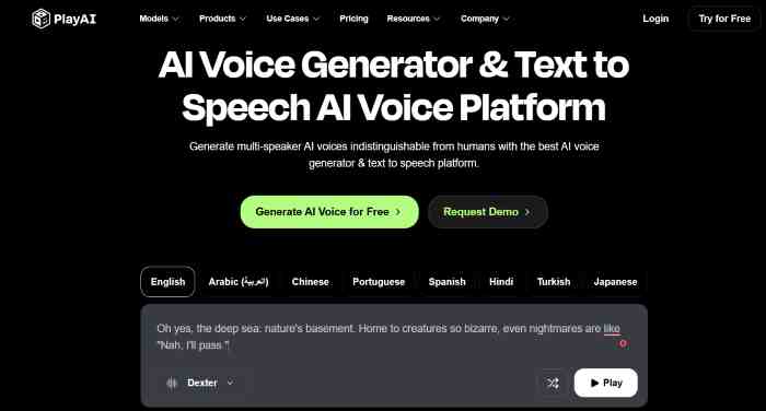 Playht ai voice generator