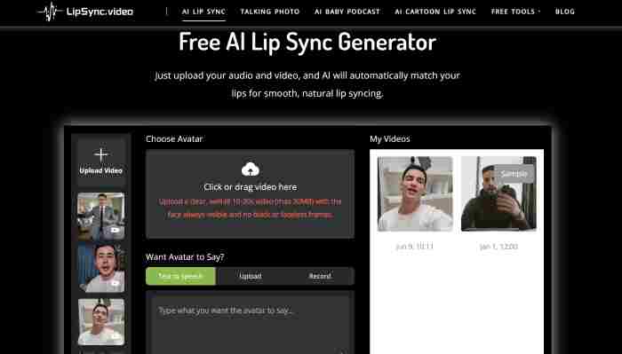 Lipsync video generator