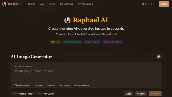 Raphael app free ai image generation